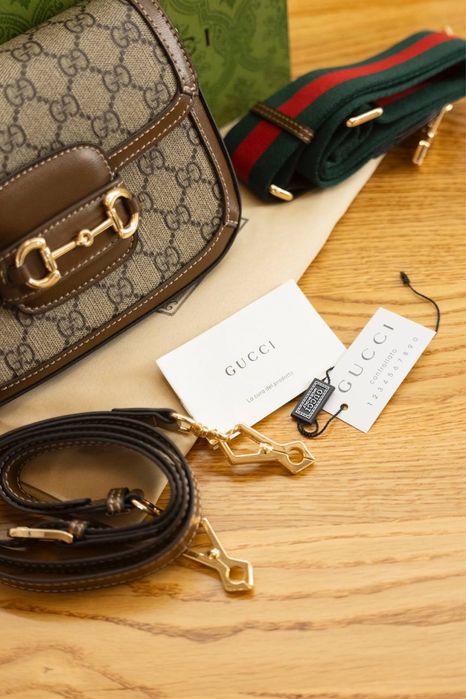 Сумка Gucci Horsebit в кольорах з натуральної шкіри