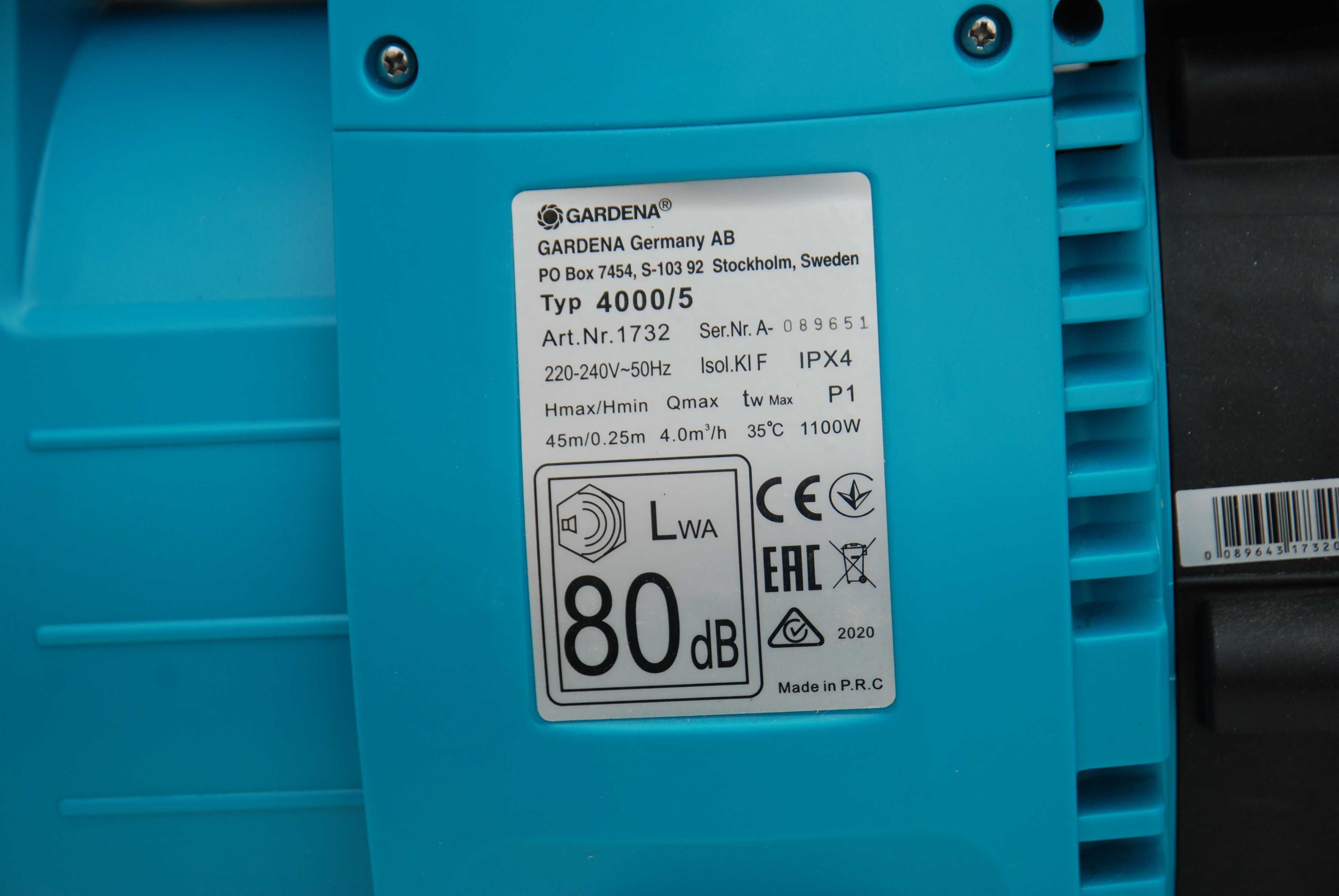 Elektryczna pompa Gardena 4000/5 - do wody czystej