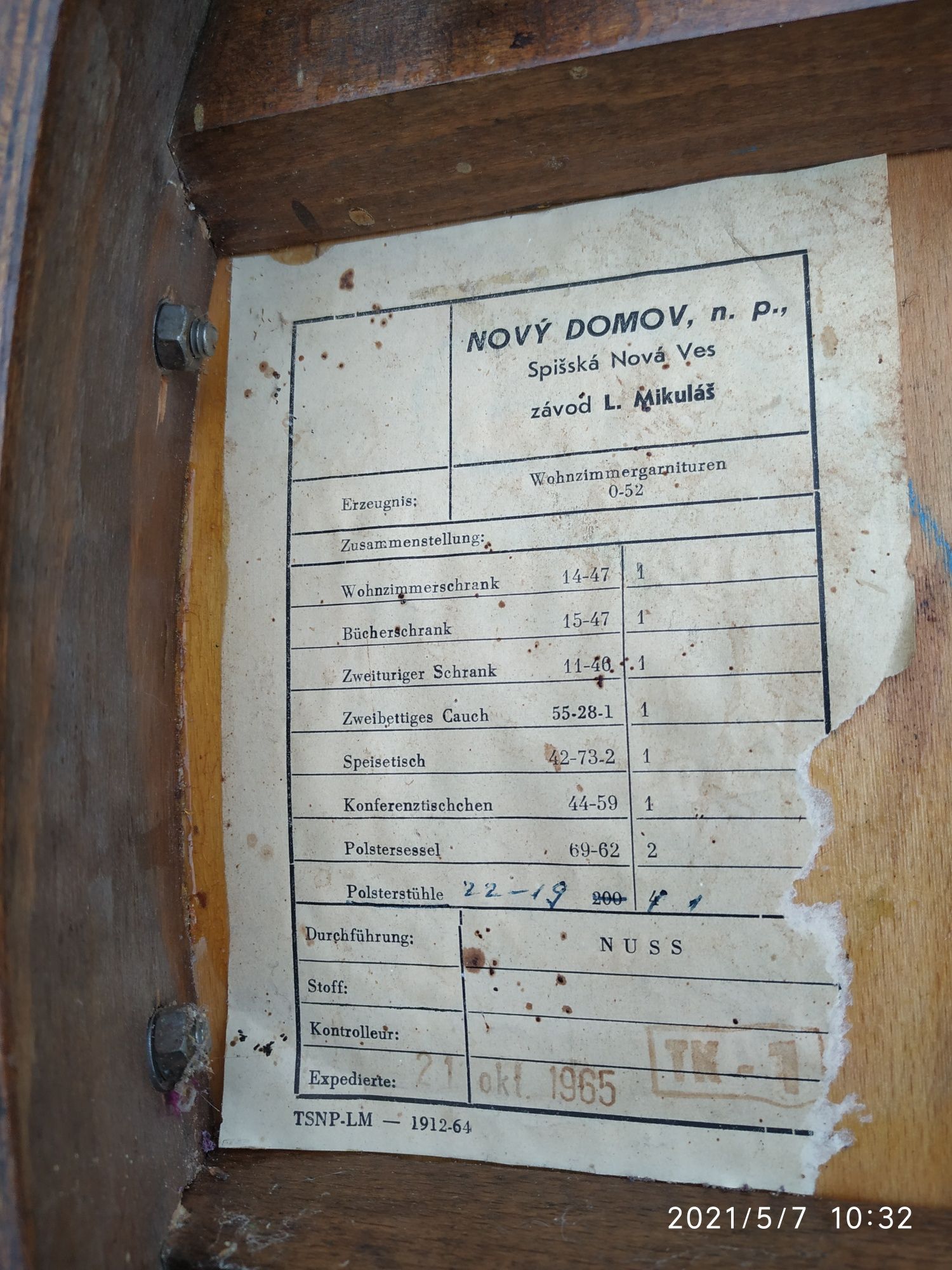 Krzesła Tatra prl loft do renowacji 1965 ROK NOVY DOMOV L. MIKULAS