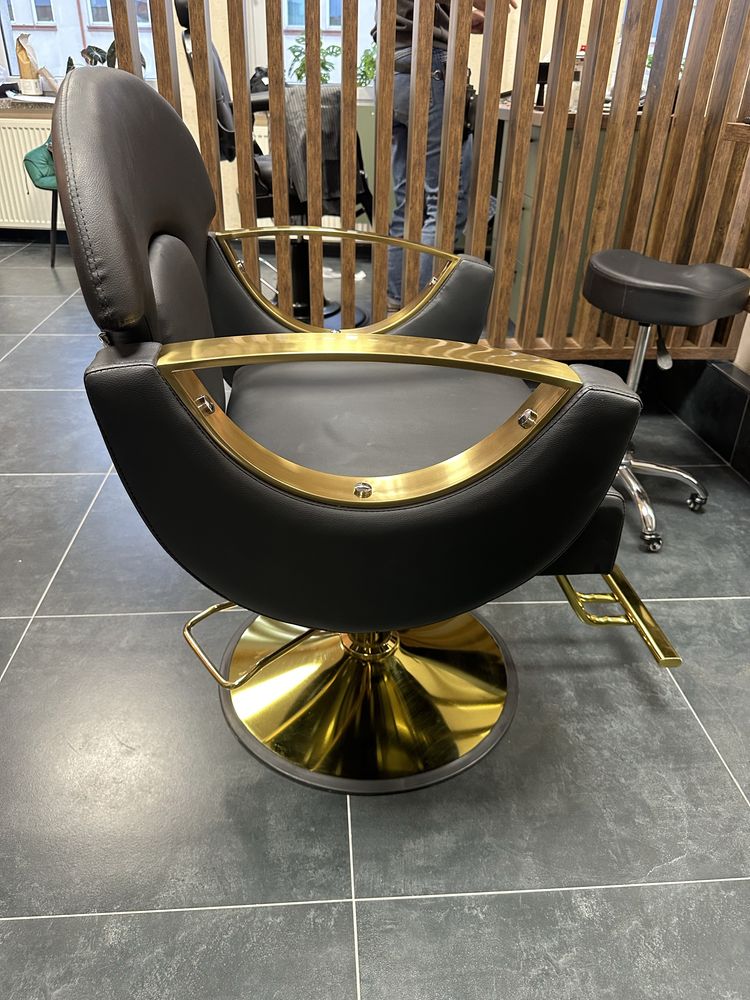 Fotel fryzjerski fryzjer hydrauliczny z podnóżkiem