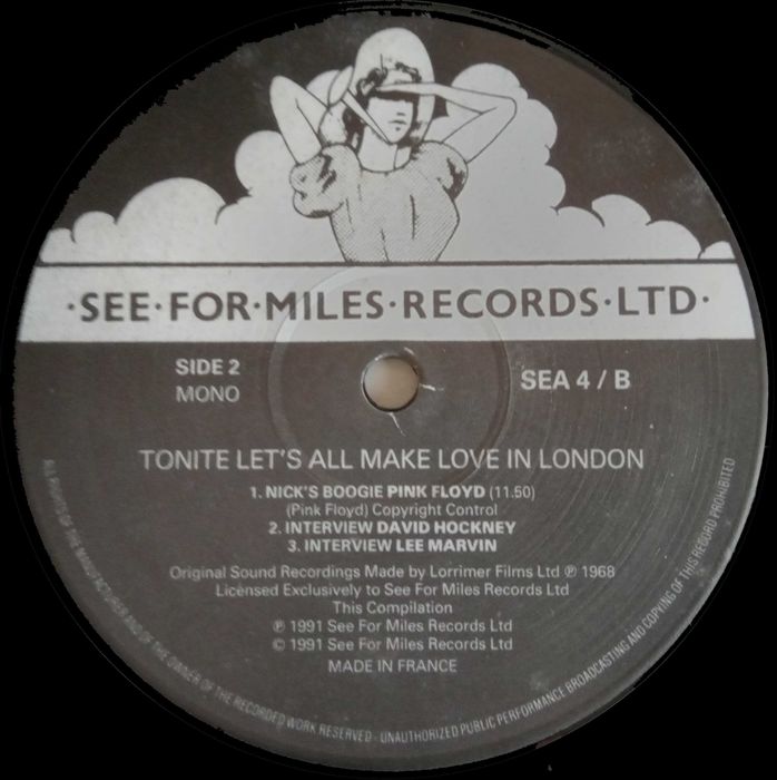 Pink Floyd	- - - - -	Tonite Let's All Make Love In London	- - - - -	LP