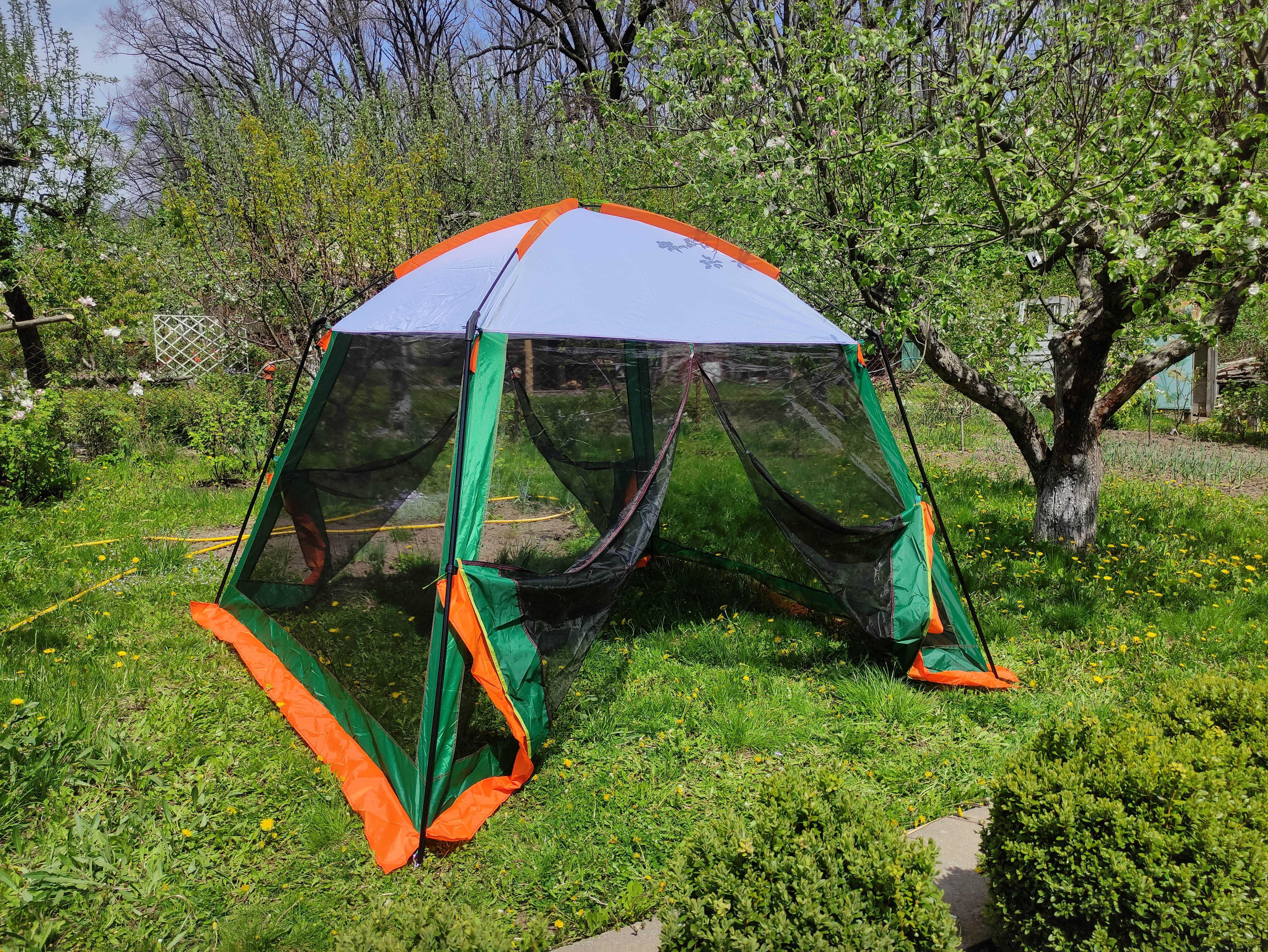 МЕГА палатка тент шатер туристический садовый с москитной сеткой