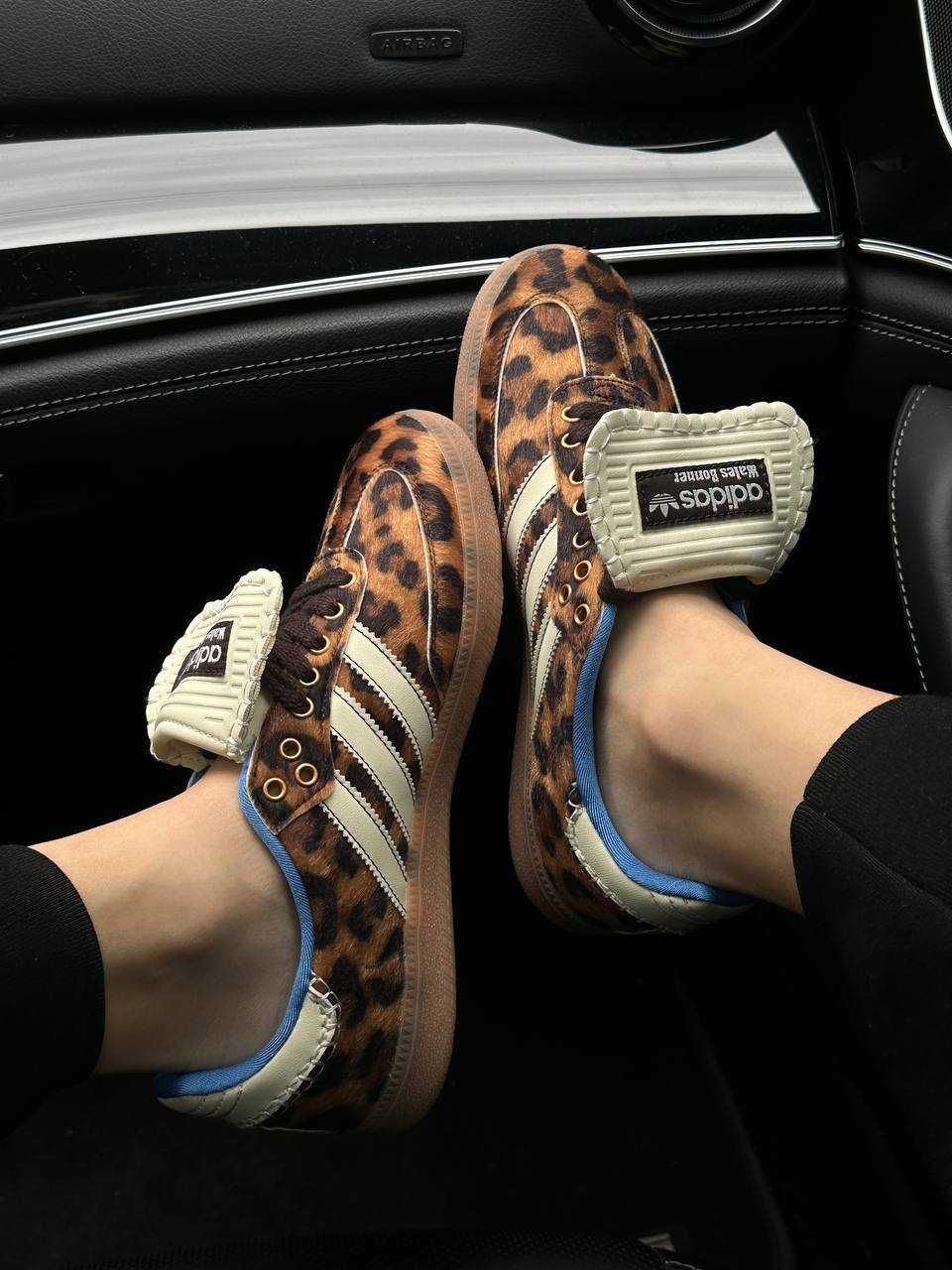 Жіночі кросівки Adidas Samba Wales Bonner леопардовий AS052 ТОП