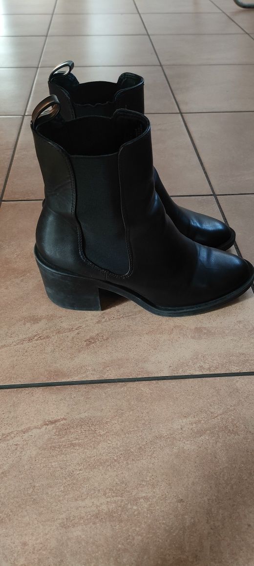 Botki czarne h&m 37