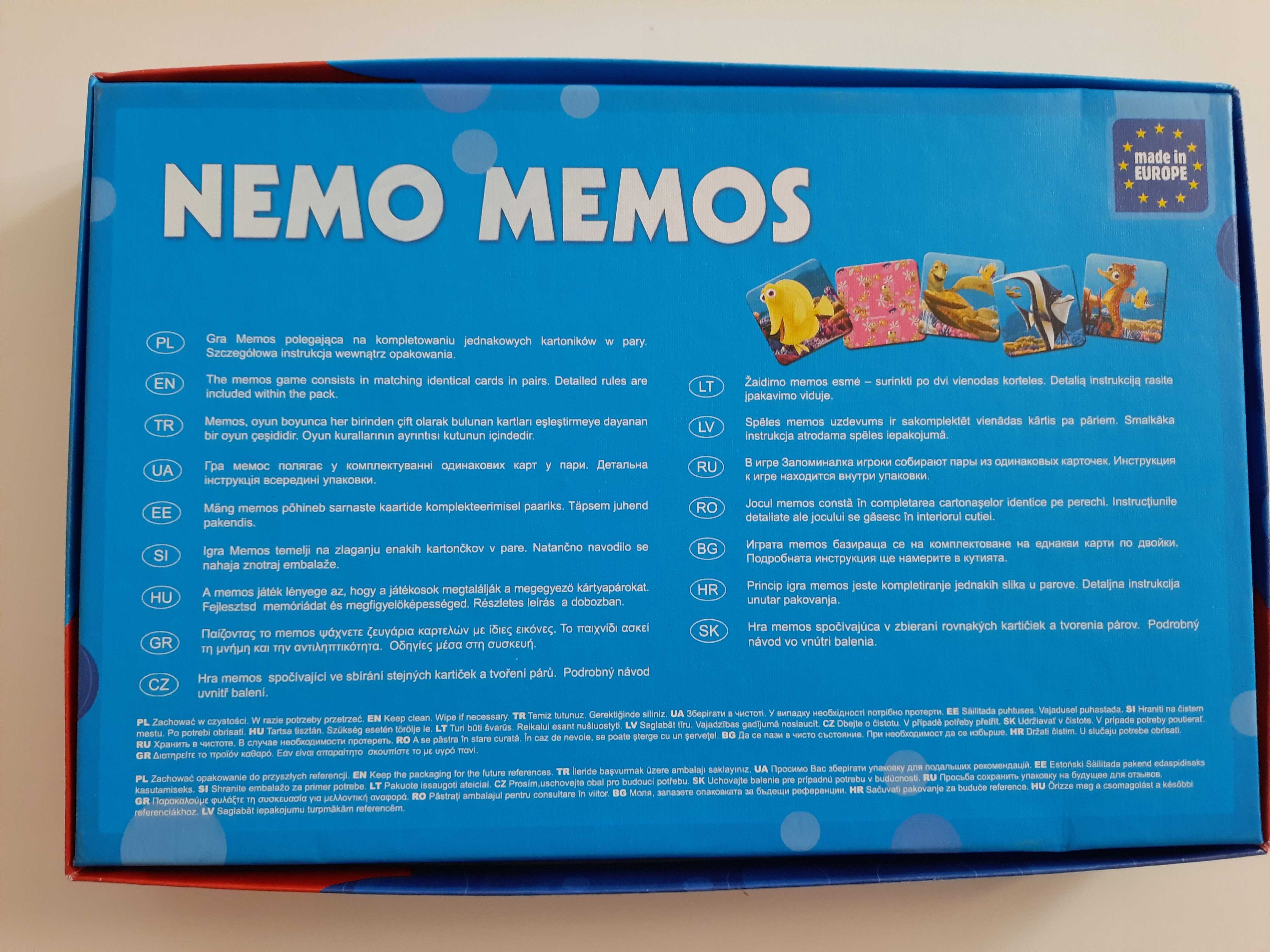 Gra Memo - Gdzie jest Nemo