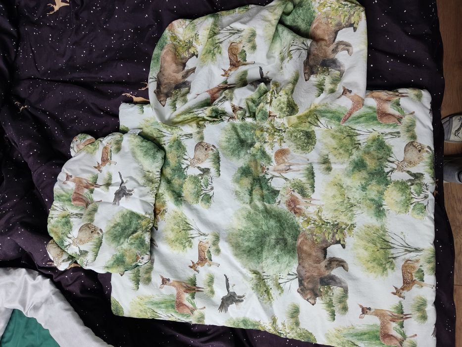 Komplet do gondoli kołderka+poduszka miś+prześcieradło