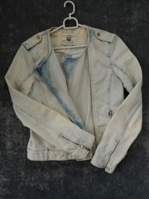 jeansowa kurtka ramoneska Zara jeans r.S 36