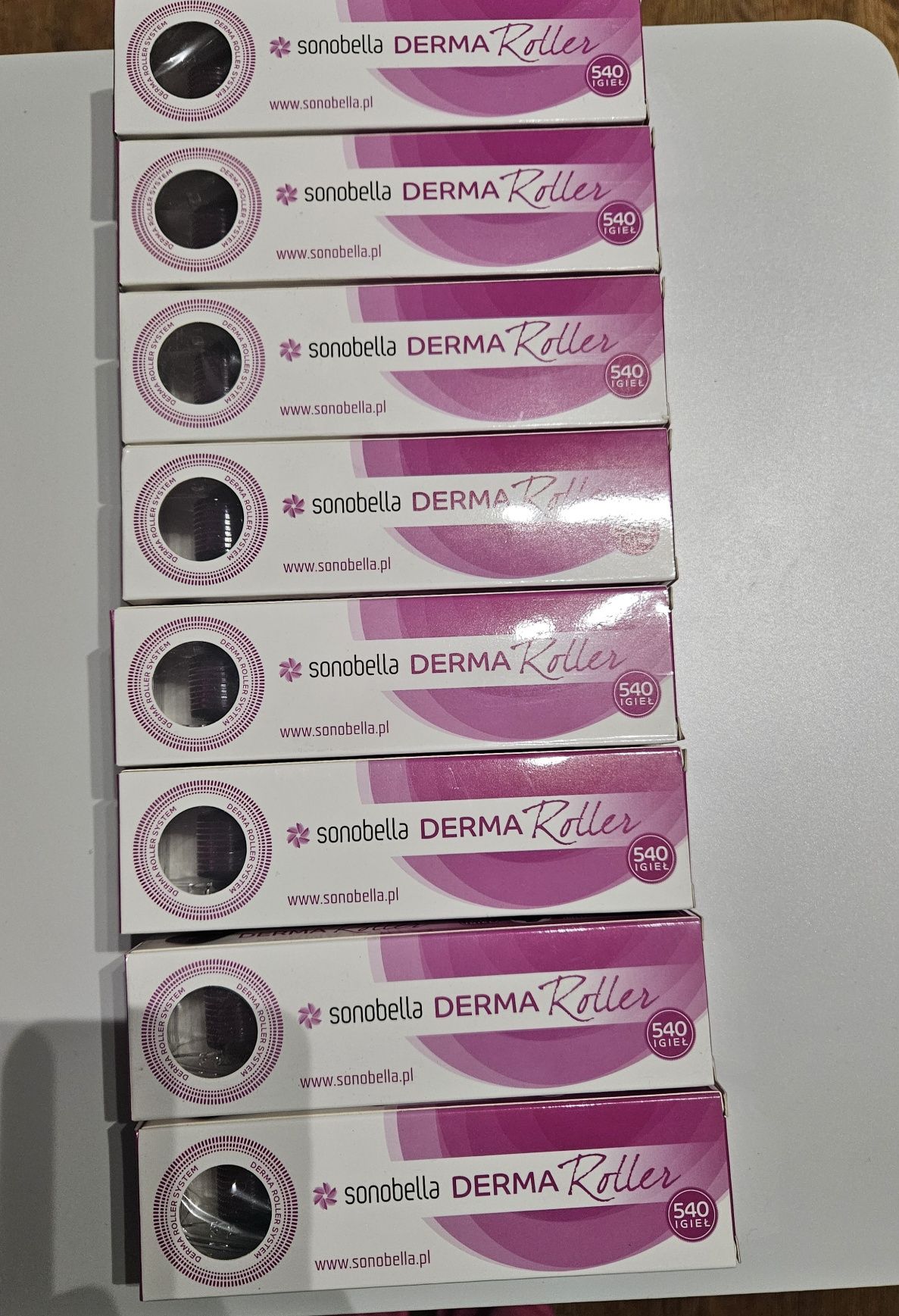 Derma roller, 540 igieł, 020 mm, 8 sztuk