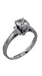 Большой бриллиант 1.21 ct D/VVS1 золотое кольцо, GIA сертификат