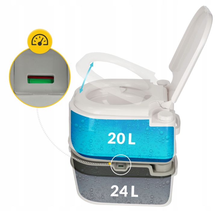 Toaleta turystyczna przenośna mobilne WC na działkę,kemping,pod namiot