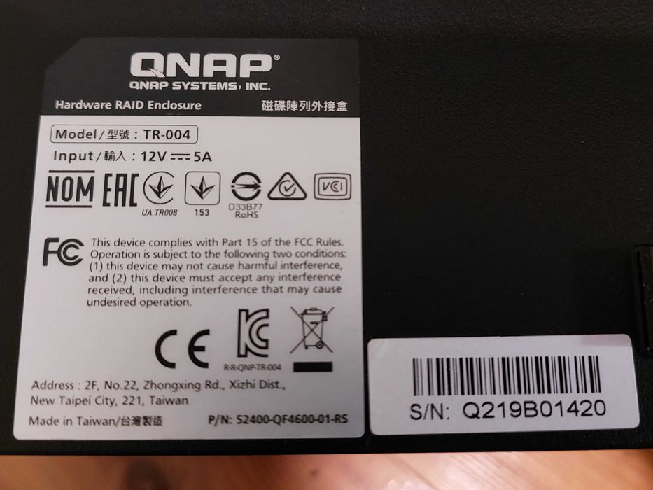 Qnap TR-004 obudowa RAID, DAS, macierz dyskowa jak NOWA