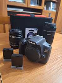 Canon 2000D + obiektywy 18-55 i 55-250 + statyw
