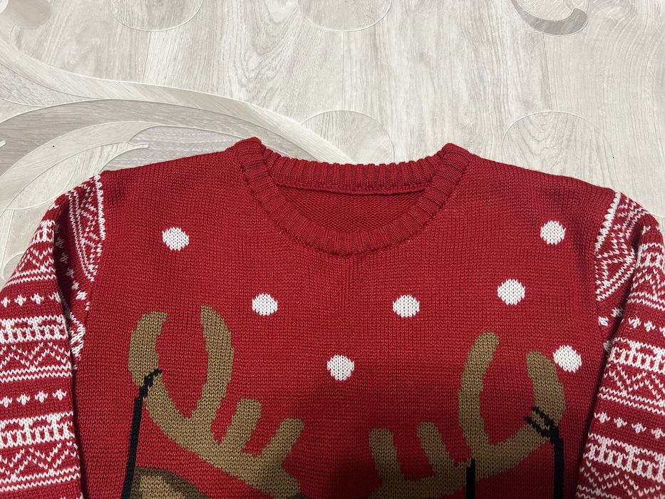 Новорічний светр Олень новогодний  фотосессия S-M