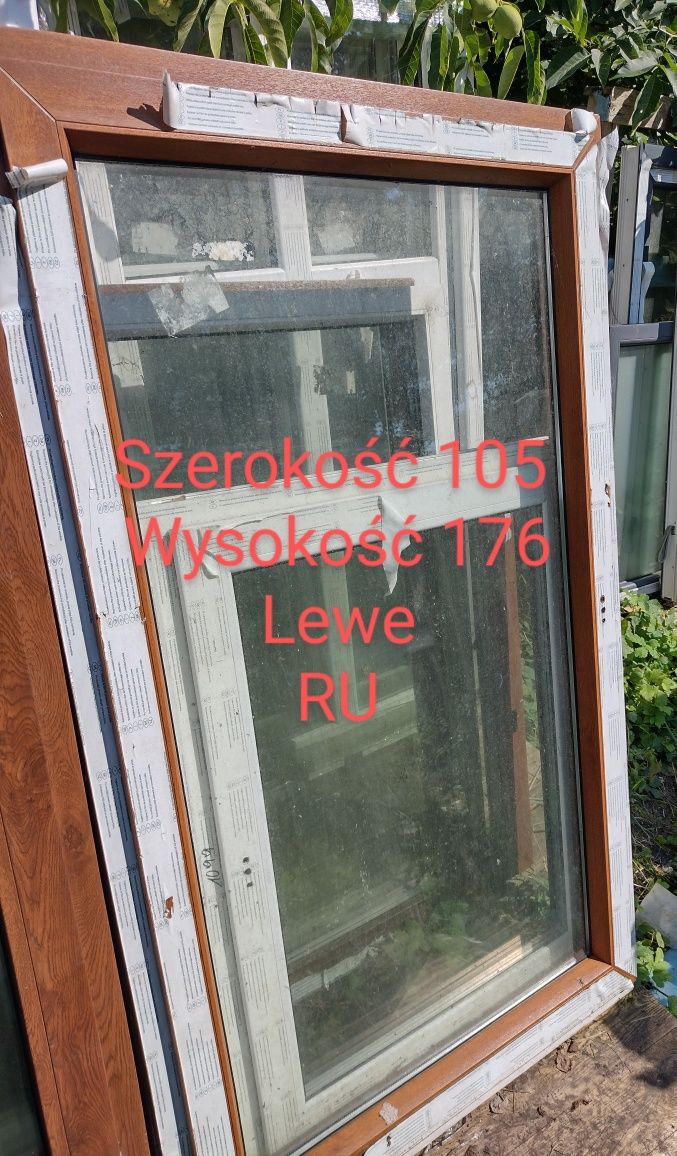 Okno drzwi 105x176 złoty dąb NOWE Tanio