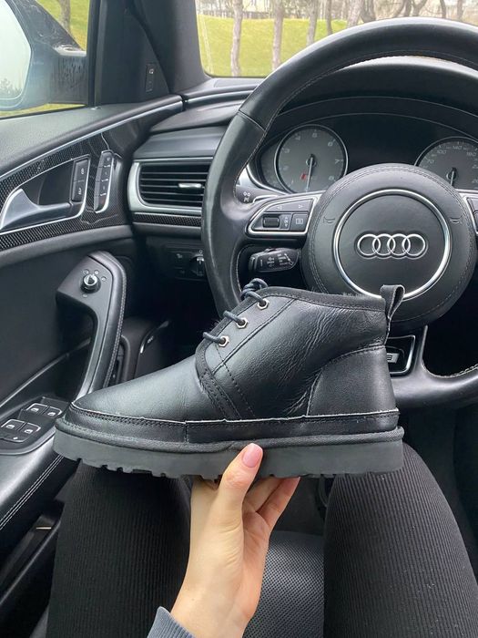 Угги Мужские UGG Neumel Leather Black (Кожа)