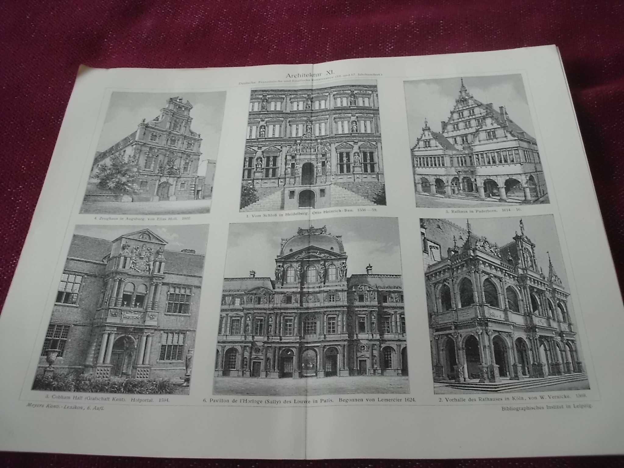 Architektura piękne, duże,  oryginalne XIX w. grafiki
