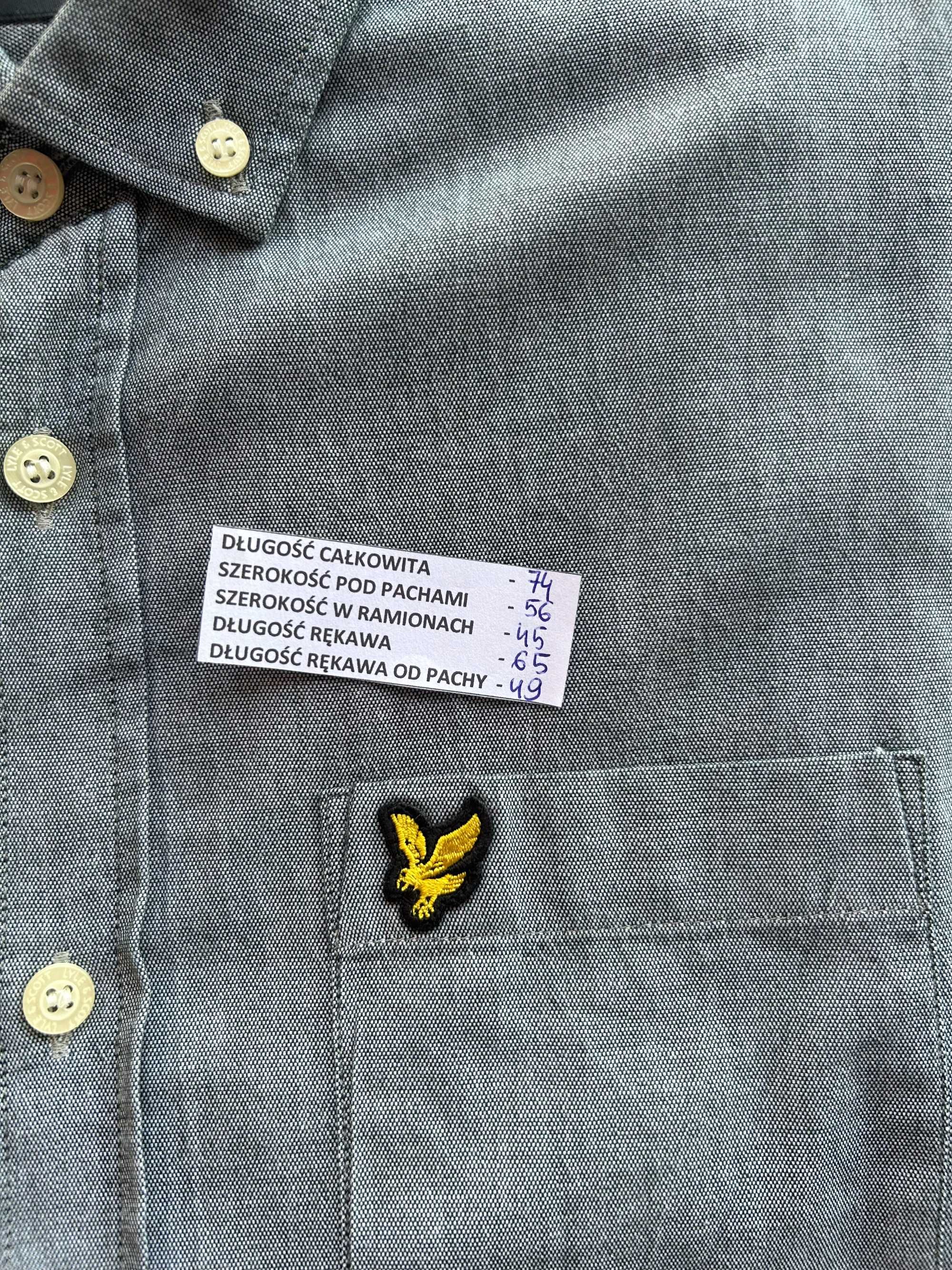 Lyle & Scott _ Szara koszula L _ Slim Fit _ elastan