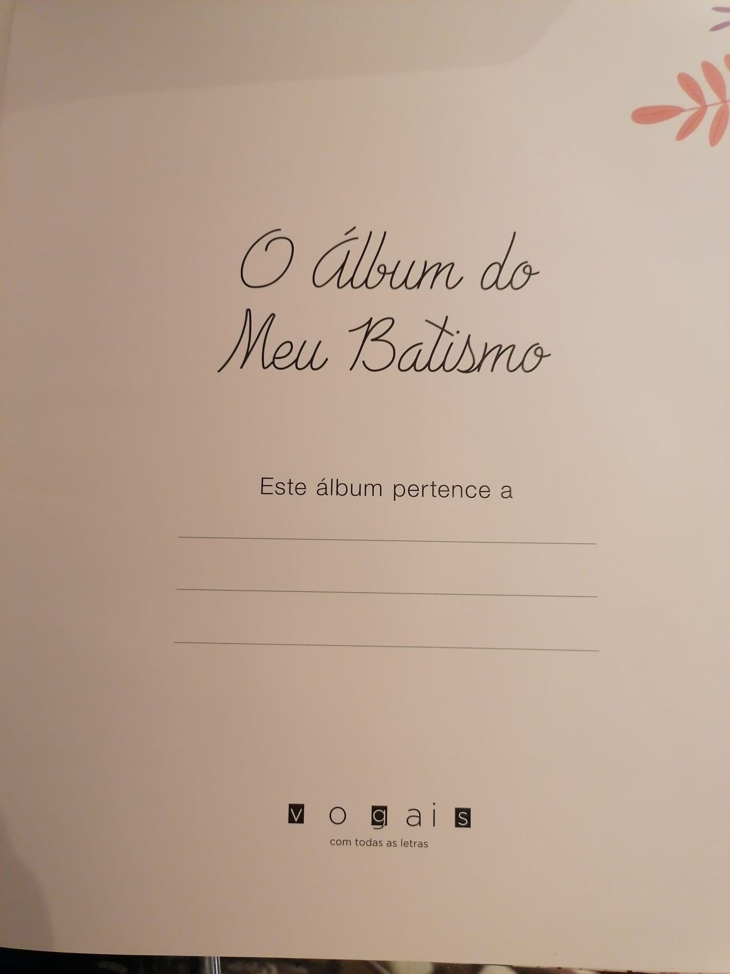 Livro para o Batismo