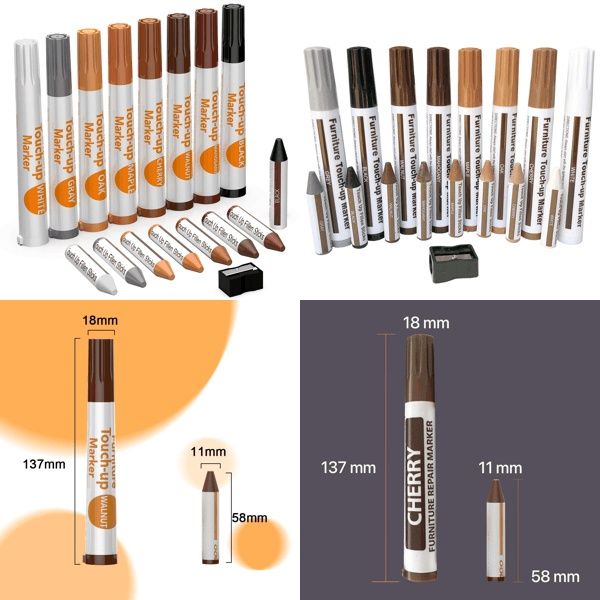 Zestaw markerów do retuszu mebli