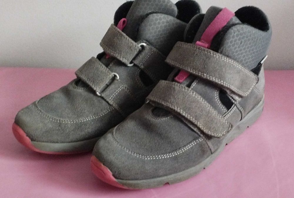 Trzewiki ocieplane BARTEK, dla dziewcząt, różowo-szary - r.36