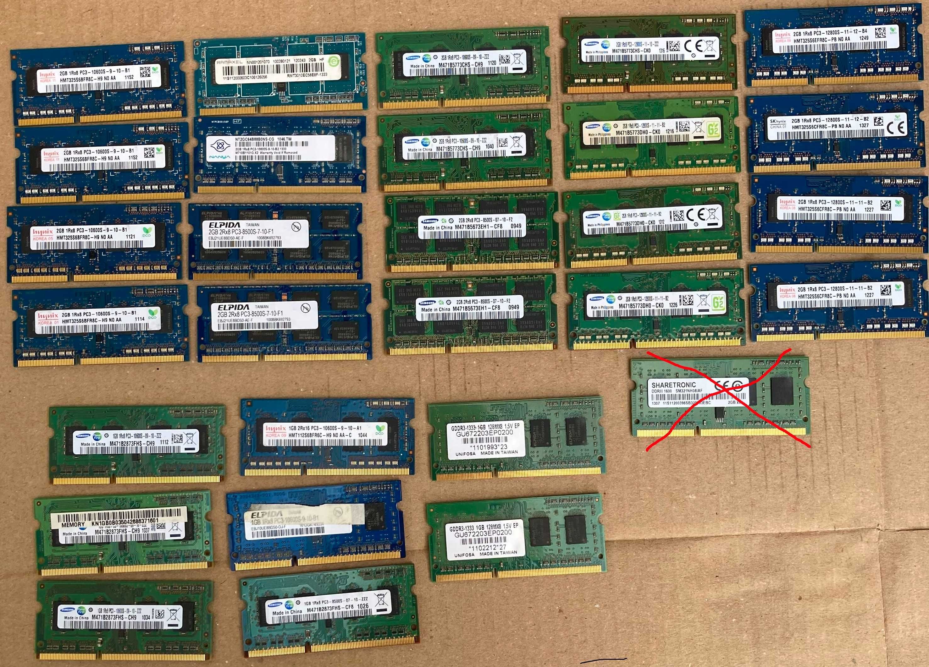 Оперативна пам'ять для ноутбука ОЗУ ОЗП DDR3 2Gb