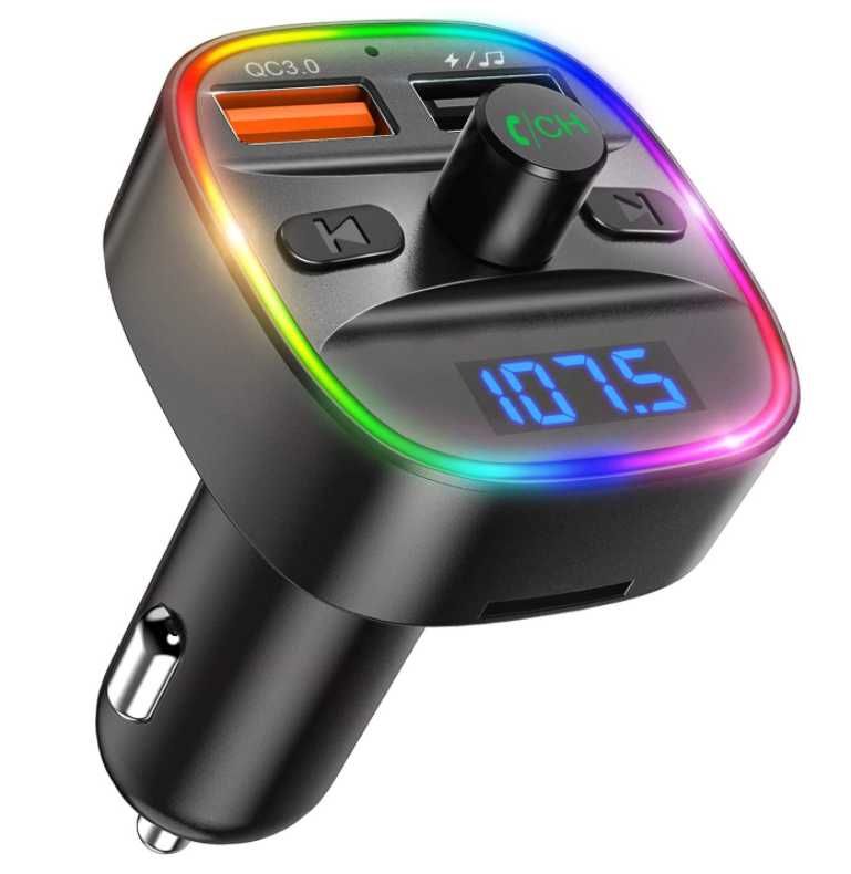 VICTSING bh378a Transmiter FM Bluetooth 2xUSB LED ładowarka