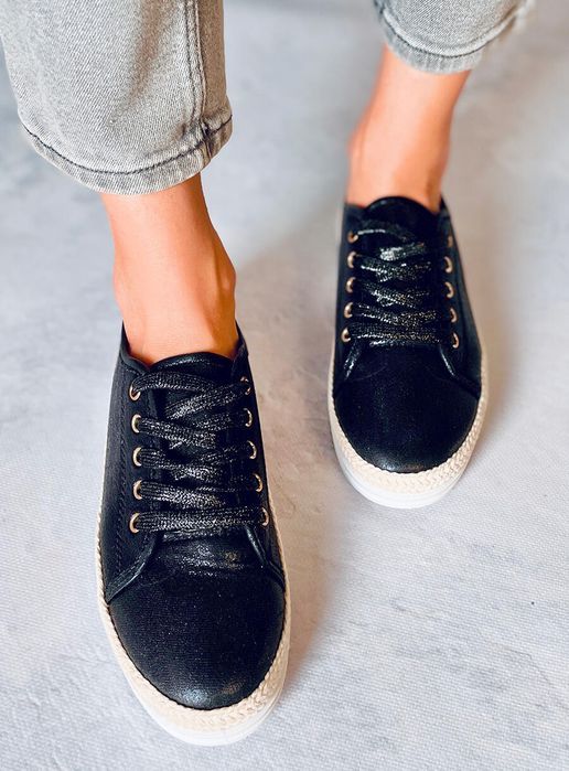 Espadryle Sznurowane Zillo Black