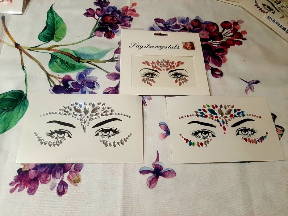 Стрази для обличчя волосся нігтів наклейки на лицо тату