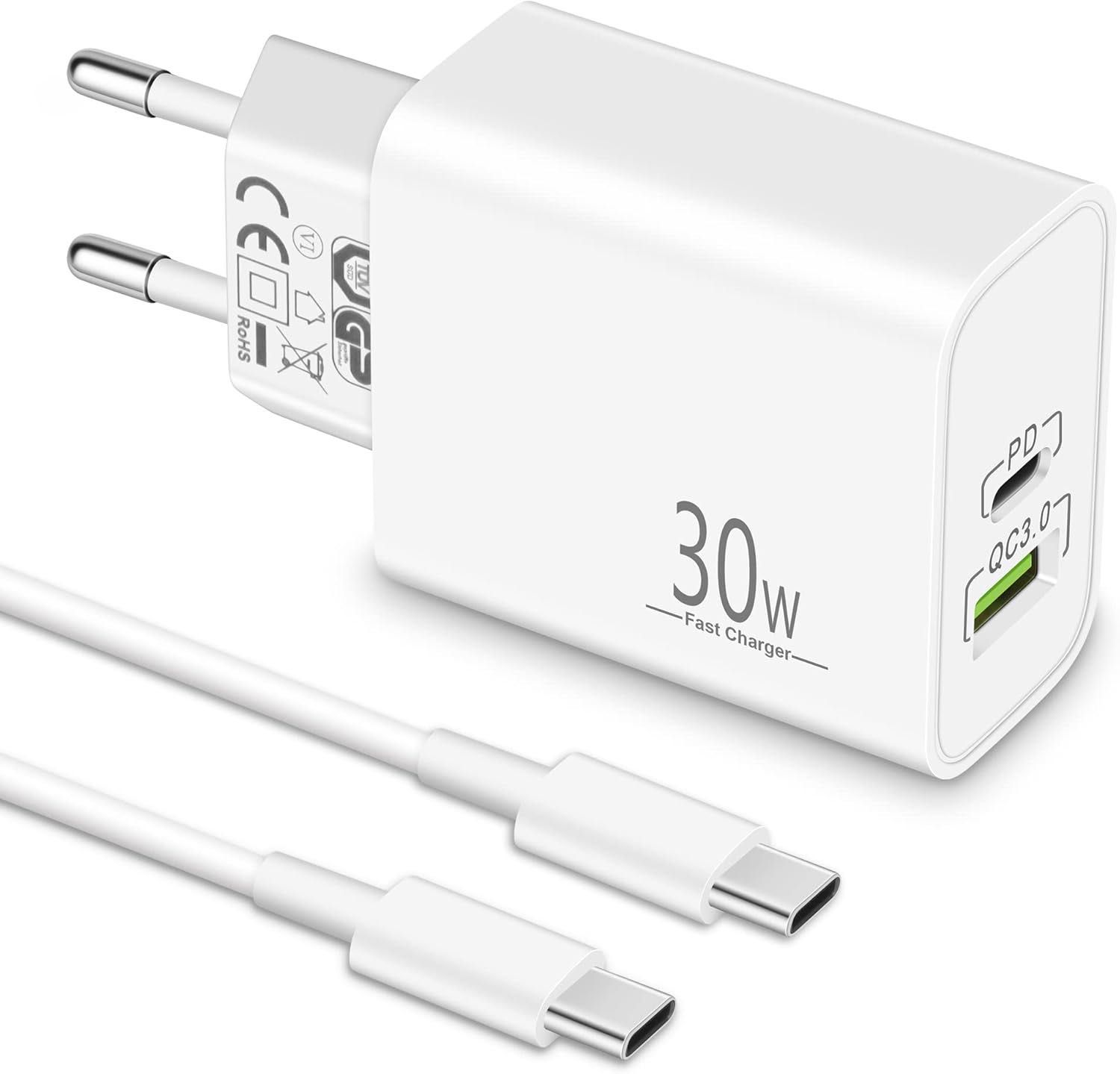 Ładowarka 30W USB C + kabel 2m Typ-C PD3.0 QC3