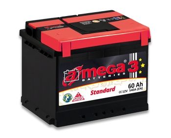 Аккумулятор автомобильный A-Mega Standart 6CT 60Ah 540A