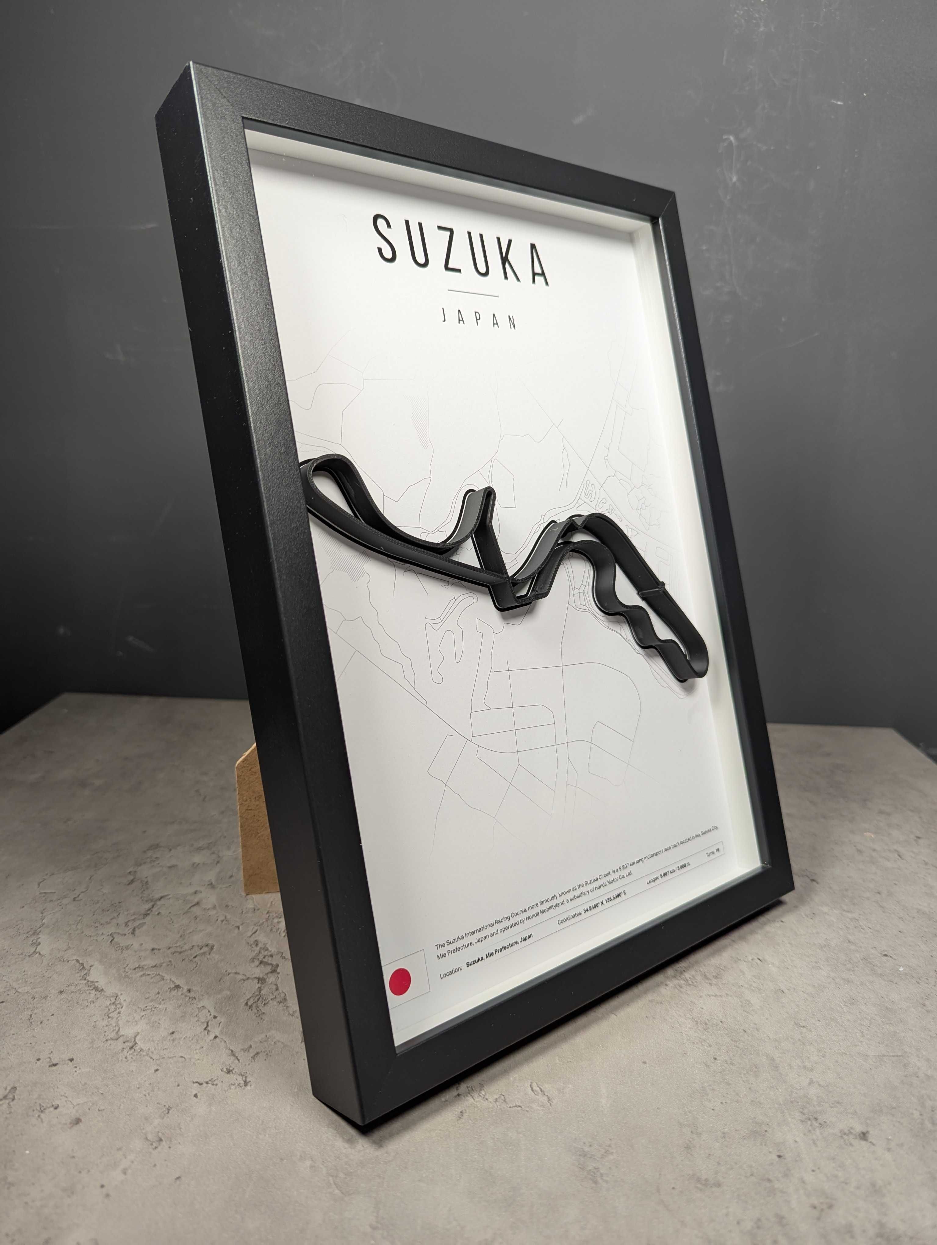 Об'ємна Рамка з 3D Трасою SUZUKA Судзука 32x23x3 F1 Japan GP