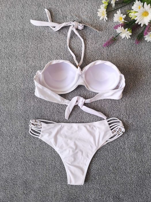 Strój kąpielowy dwuczęściowy damski biały r.M NOWY!