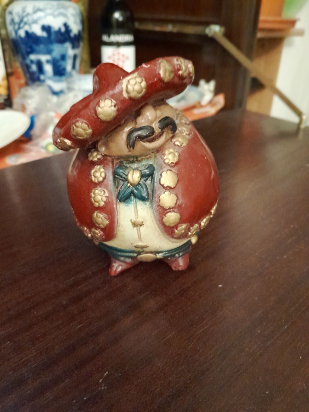 Boneco Mexicano vintage em cerâmica