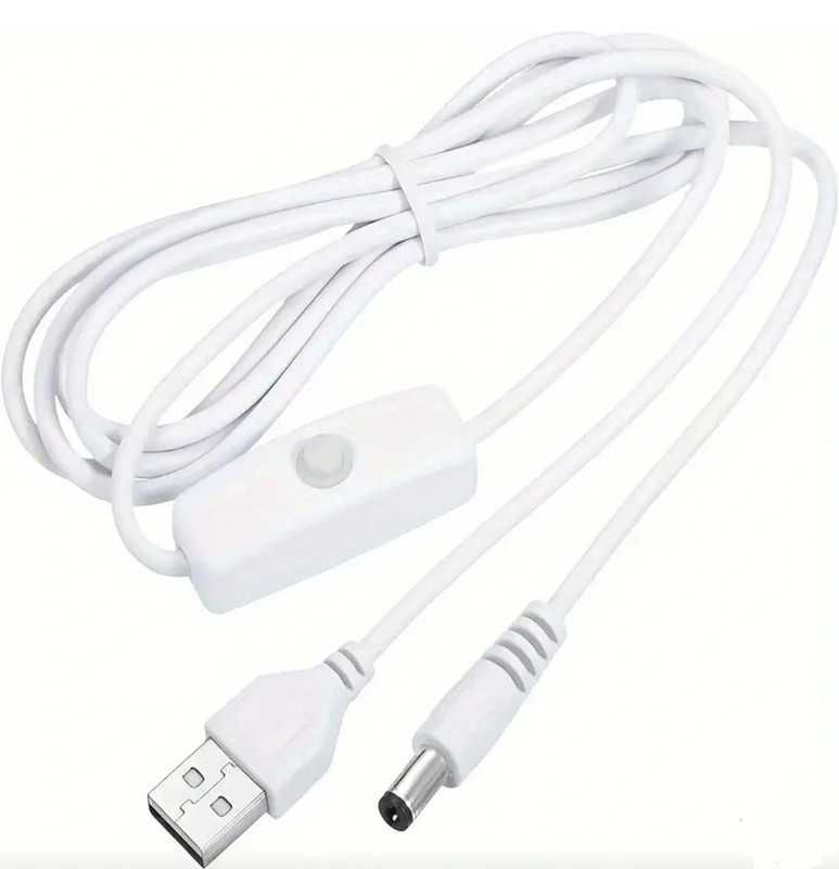 Cabo de Alimentação USB para DC 5.5 X 2.1mm
