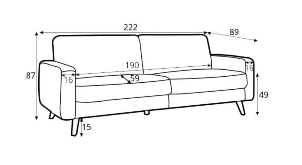 Sofa, kanapa Nappa Sweet Sit, miętowa
