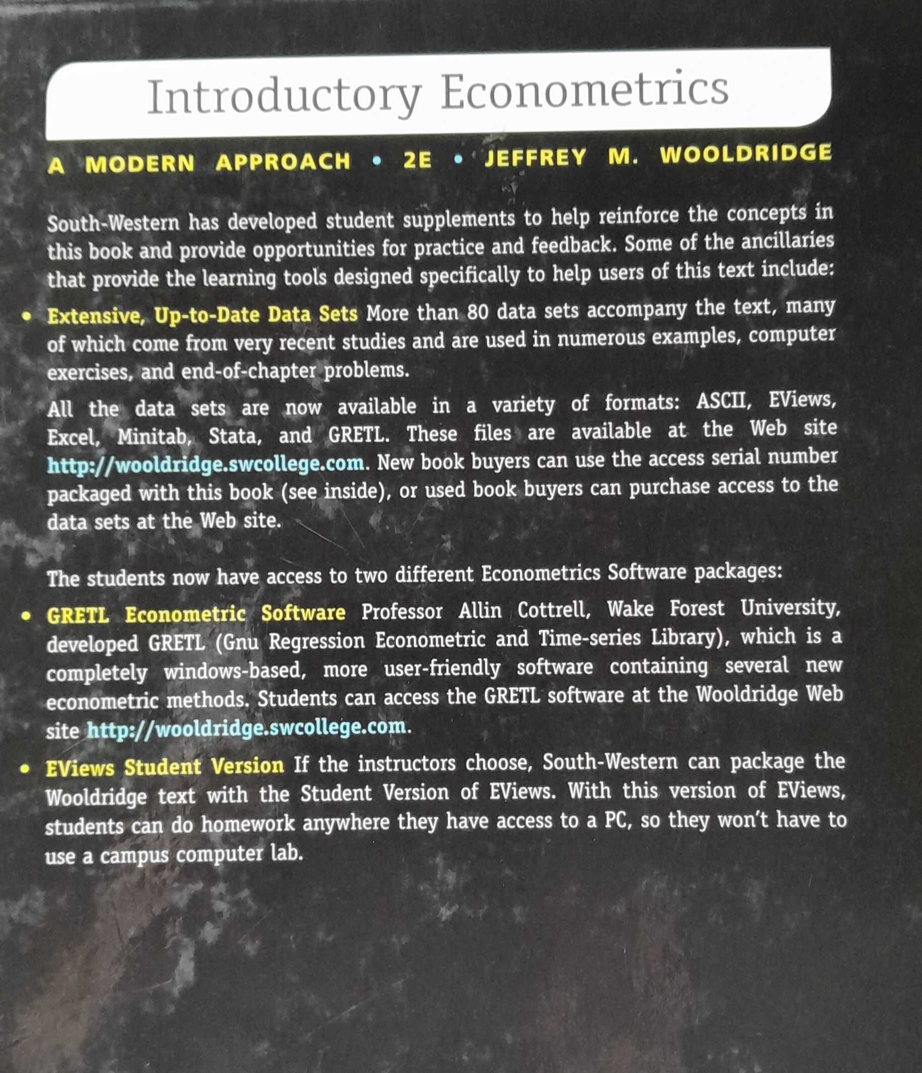 Introductory Econometrics de Jeffrey M. Wooldridge