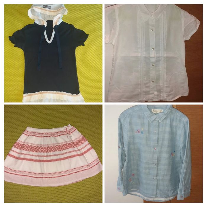 Roupa verão 5-6anos (top, vestidos, saia, calções, biquínis)