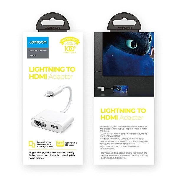 Joyroom adapter przejściówka ze złącza Lightning (męski) na cyfrowe HD