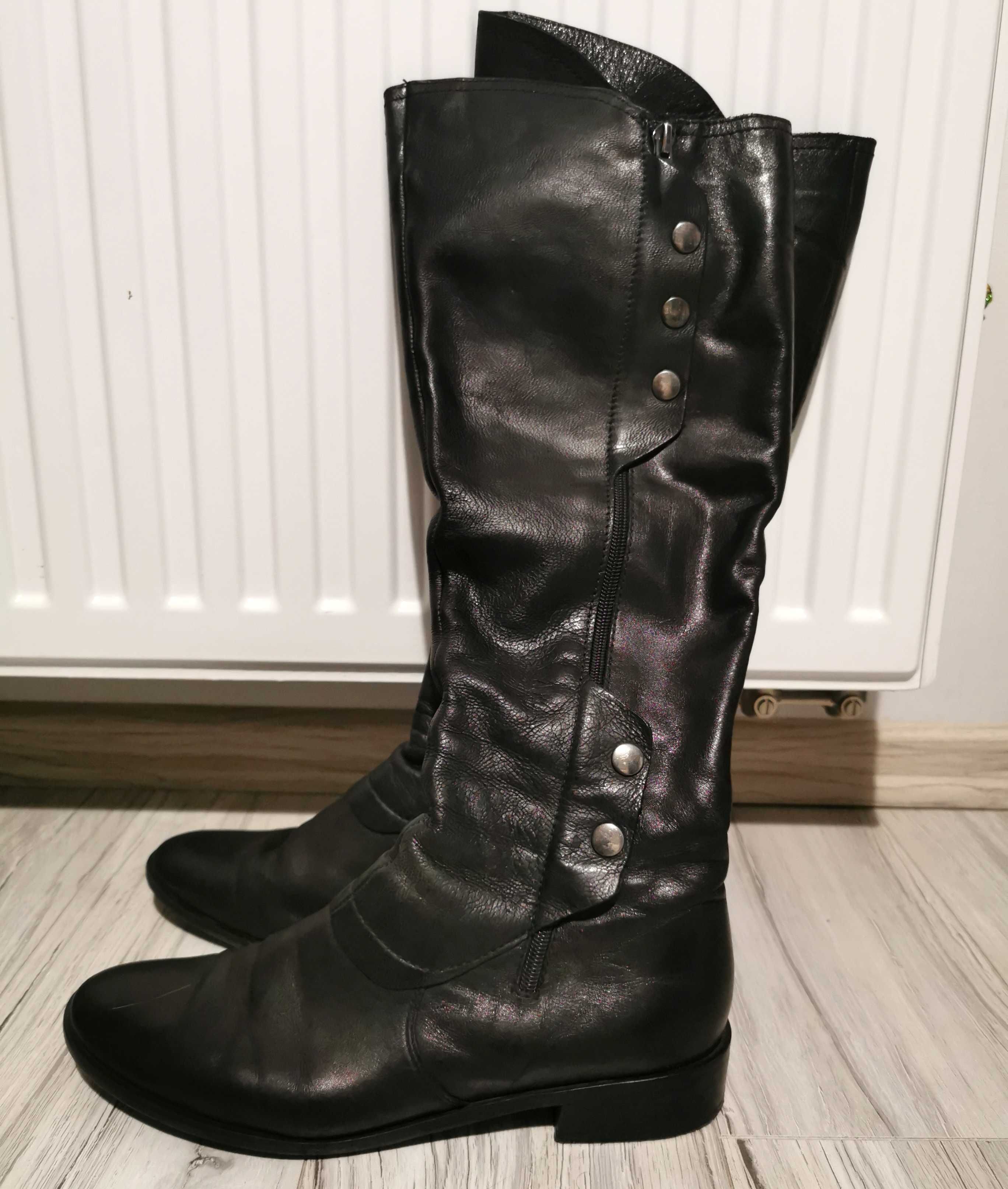 Lasocki kozaki oficerki skóra rozmiar 39