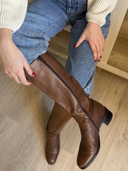 Чоботи шкіряні (весна/осінь) 40 розмір