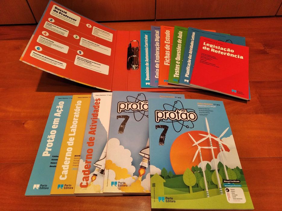Físico-Química, 7.º ano: dossiês do professor e manuais escolares