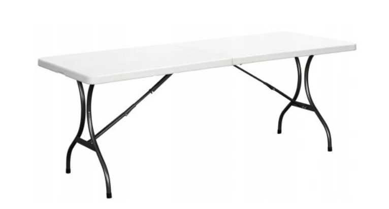 Stół tworzywo sztuczne prostokątny 240 x 70 x 74 cm