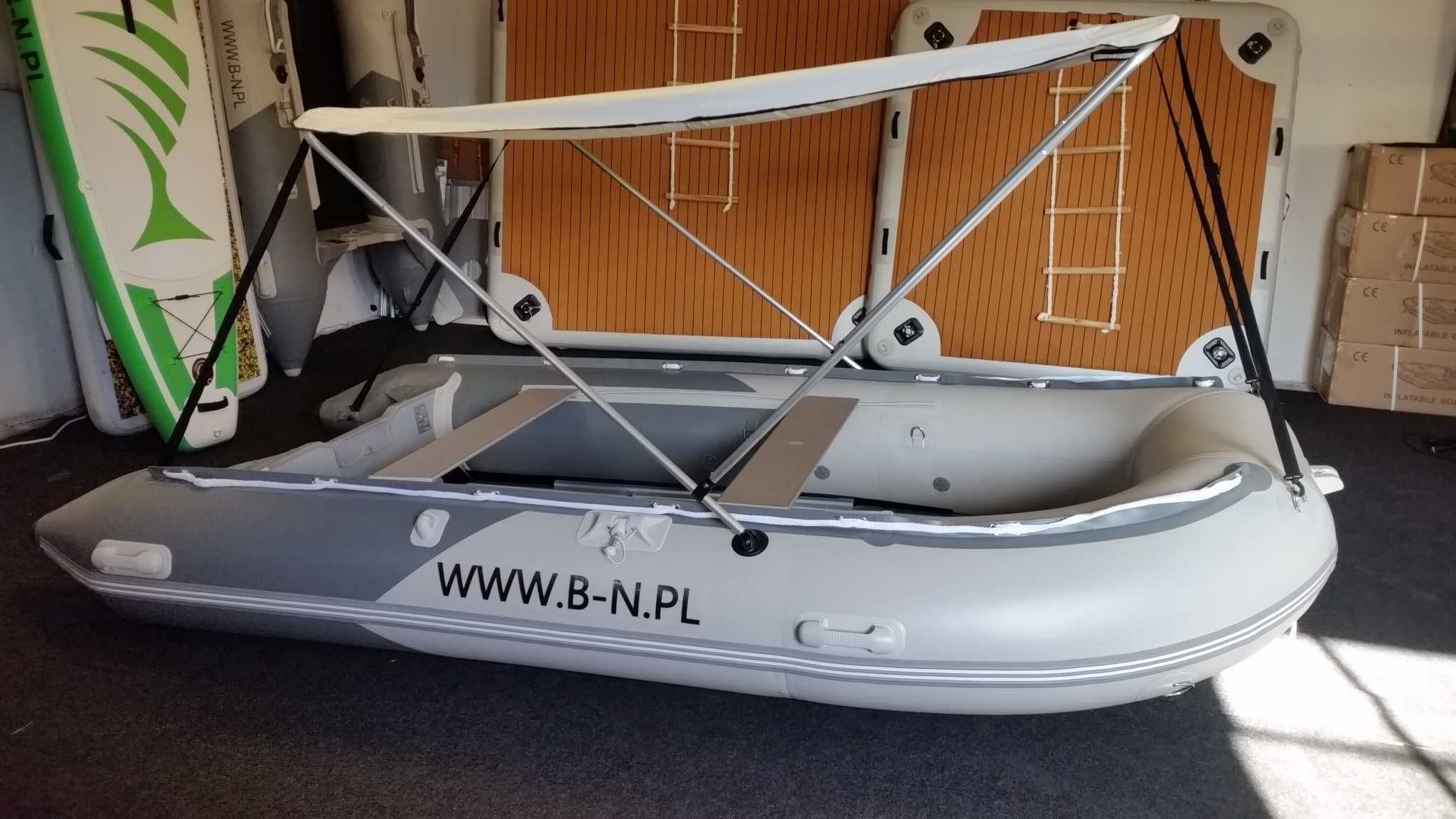 Ponton 280 NAJSZERSZY W KLASIE alu+daszek+wzmocnione tuby
