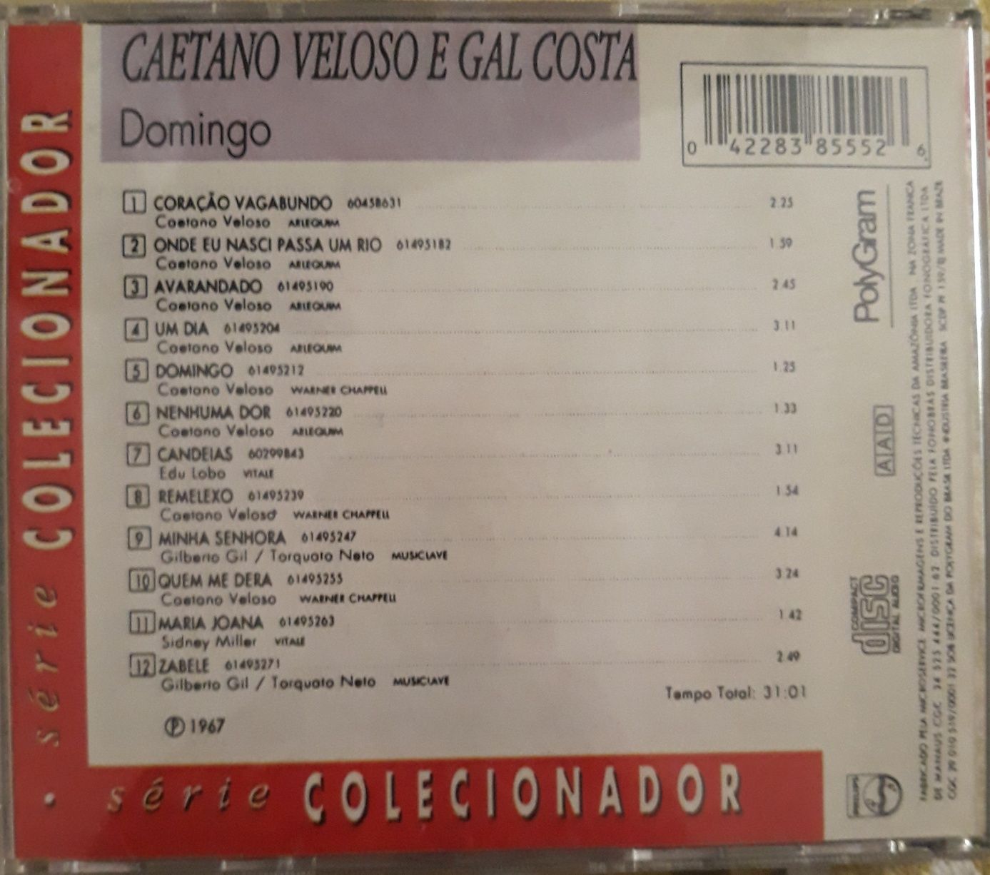 CD Caetano Veloso & Gal Costa - Domingo (Raridade)