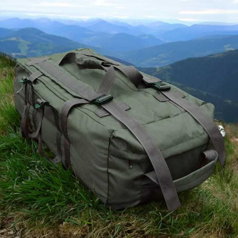 Військова сумка/баул - рюкзак 65л (Oxford 800D PU) Оливкова