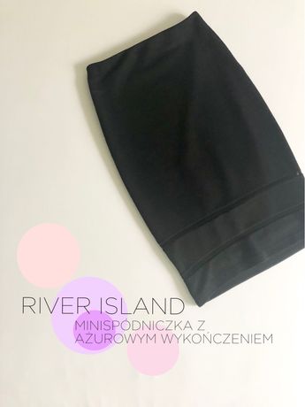 Minispódniczka River Island z ażurowym wykończeniem