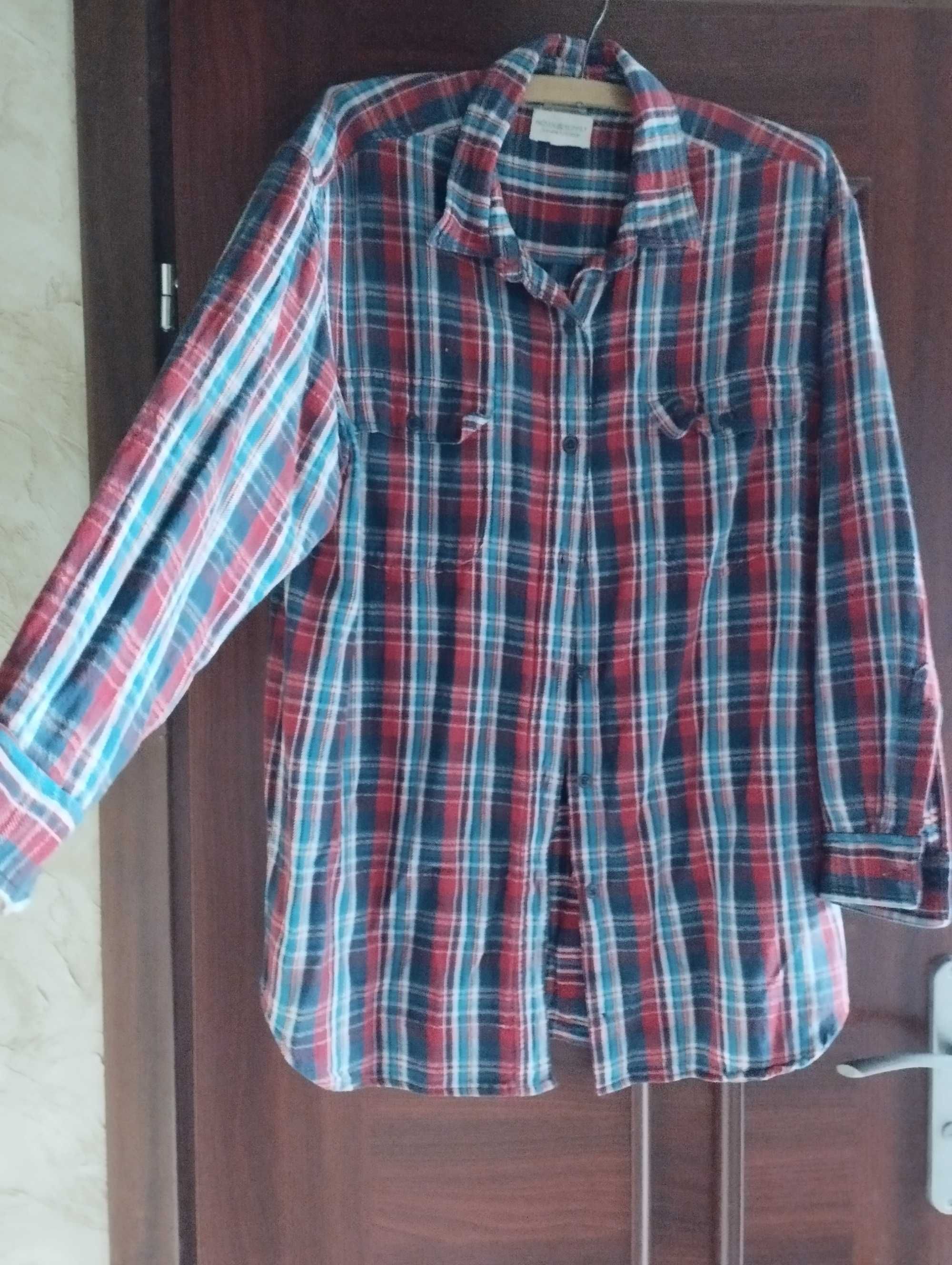 Koszula w kratę unisex oversize Ralph Lauren 100% bawełna rozmiar L