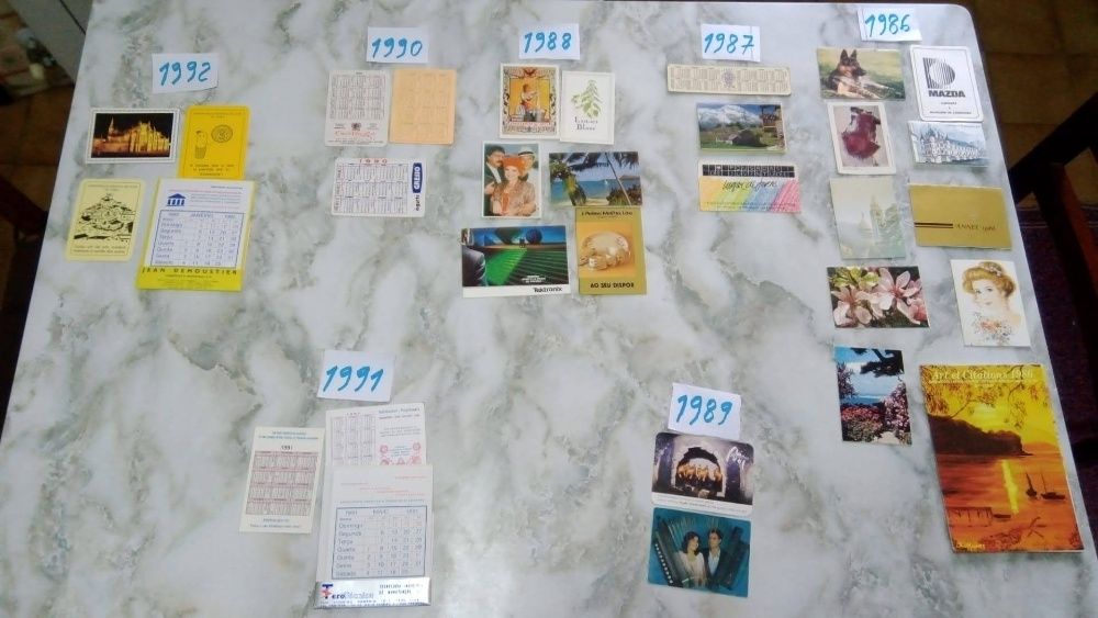 Mais de 80 calendários - 1977 a 2019