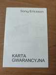 Zestaw instrukcji i kart gwarancyjnych Sony Ericsson