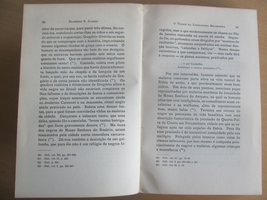 O Negro na Literatura Brasileira de Raymond S. Sayers